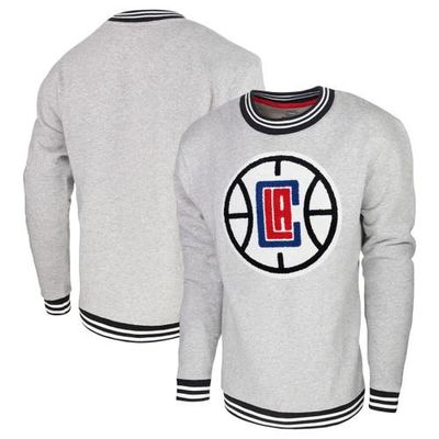 Stadium Essentials Men's Stadium Essentials Heather Gray LA Clippers Club Level Pullover Sweatshirt 