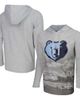Stadium Essentials Men's Stadium Essentials Heather Gray Memphis Grizzlies Atrium Raglan Long Sleeve Hoodie T-Shirt  - 1