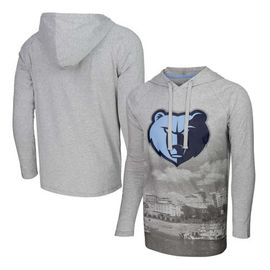 Stadium Essentials Men's Stadium Essentials Heather Gray Memphis Grizzlies Atrium Raglan Long Sleeve Hoodie T-Shirt 