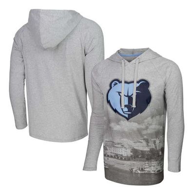 Stadium Essentials Men's Stadium Essentials Heather Gray Memphis Grizzlies Atrium Raglan Long Sleeve Hoodie T-Shirt 