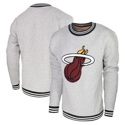 Stadium Essentials Men's Stadium Essentials Heather Gray Miami Heat Club Level Pullover Sweatshirt 
