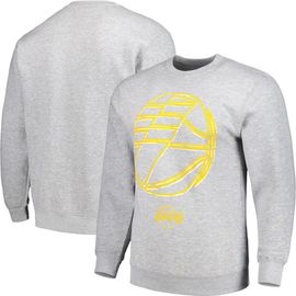 Stadium Essentials Unisex Stadium Essentials Heather Gray Los Angeles Lakers Element Logo Pop Pullover Sweatshirt 