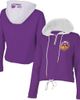 Stadium Essentials Women's Stadium Essentials Purple Los Angeles Sparks Game Plan Quarter-Zip Hoodie  - 1
