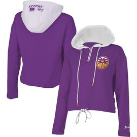 Stadium Essentials Women's Stadium Essentials Purple Los Angeles Sparks Game Plan Quarter-Zip Hoodie 