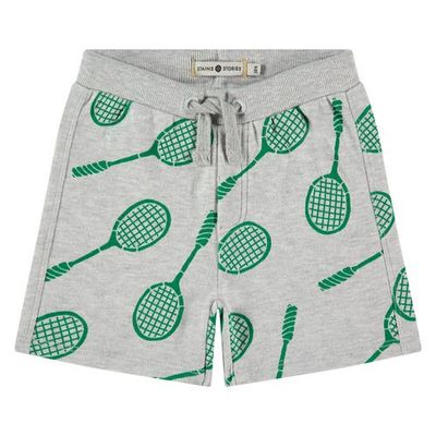 Stains and Stories by Babyface Stains and Stories by Babyface Allover Badminton Racquet Print Sweatshorts