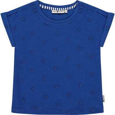 Stains and Stories by Babyface Stains and Stories by Babyface Allover Flower Eyelet Cap Sleeve Top