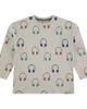 Stains and Stories by Babyface Stains and Stories by Babyface Allover Headphones Crewneck Long Sleeve T-Shirt - 1