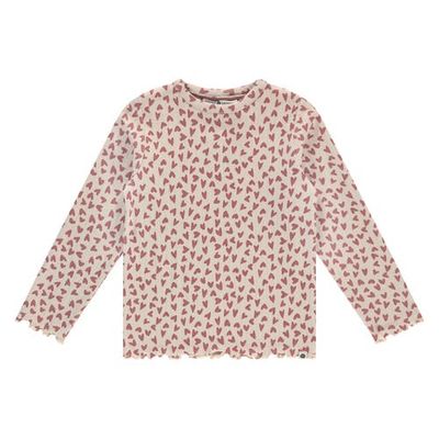 Stains and Stories by Babyface Stains and Stories by Babyface Allover Heart Ribbed Long Sleeve Shirt