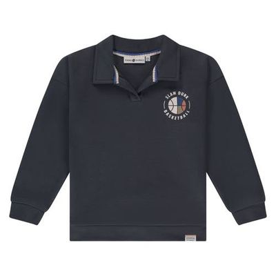 Stains and Stories by Babyface Stains and Stories by Babyface Basketball Emblem Polo Sweatshirt