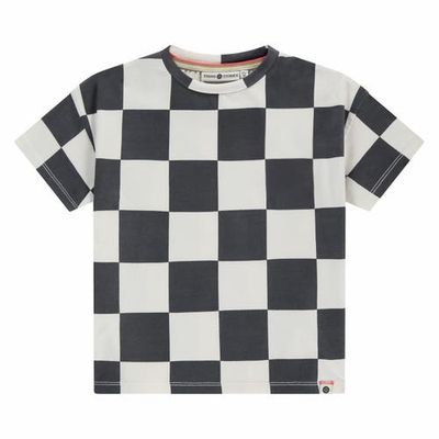 Stains and Stories by Babyface Stains and Stories by Babyface Checkered Short Sleeve T-Shirt
