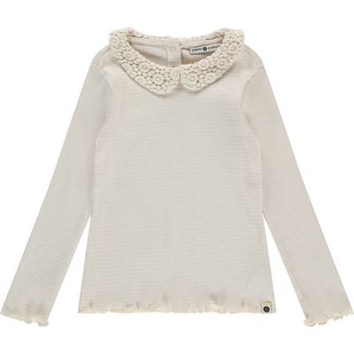 Stains and Stories by Babyface Stains and Stories by Babyface Crochet Collar Long Sleeve Top