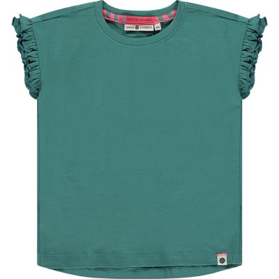 Stains and Stories by Babyface Stains and Stories by Babyface Ruffled Cap Sleeve T-Shirt