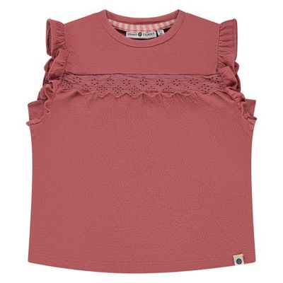 Stains and Stories by Babyface Stains and Stories by Babyface Ruffled Sleeve Eyelet Accent Top