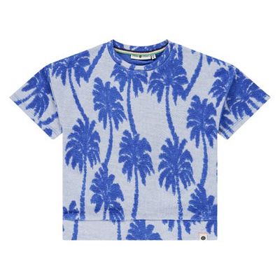 Stains and Stories by Babyface Stains and Stories by Babyface Terry Palm Tree Short Sleeve Sweat Top