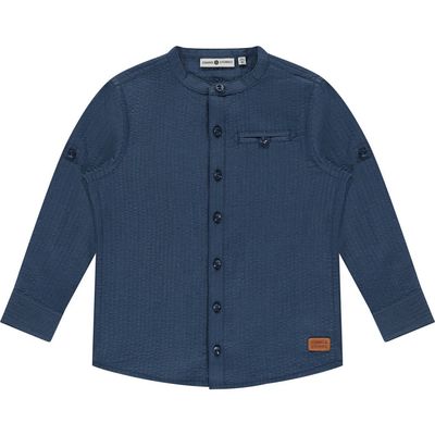 Stains and Stories by Babyface Stains and Stories by Babyface Textured Classic Mock Neck Button Up