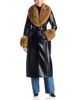 Stand Studio Stand Studio Estella Faux Leather Faux Fur Collar Belted Coat - 2