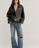 STAND STUDIO Stand Studio Isobelle Oversized Leather Biker Jacket - 3