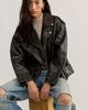 STAND STUDIO Stand Studio Isobelle Oversized Leather Biker Jacket - 4