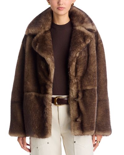 Stand Studio Stand Studio Silena Faux Fur Belted Jacket