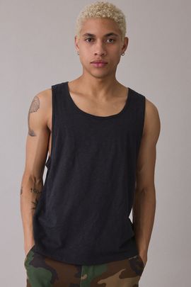 Standard Cloth Standard Cloth Axel Slub Tank Top in Black, Men's at Urban Outfitters