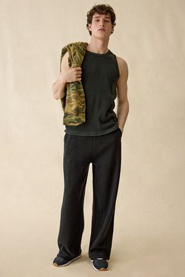 Standard Cloth Standard Cloth Basecamp Textured Tank Top in Washed Black, Men's at Urban Outfitters