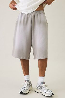 Standard Cloth Standard Cloth Burnout Long Shorts in Grey, Men's at Urban Outfitters