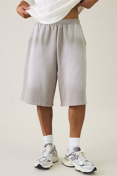 Standard Cloth Standard Cloth Burnout Long Shorts in Grey, Men's at Urban Outfitters