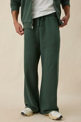 Standard Cloth Standard Cloth Postgame Open Hem Sweatpants in Dark Green, Men's at Urban Outfitters