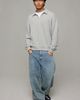 Standard Cloth Standard Cloth Pregame Quarter Zip Sweatshirt in Peacoat Wash, Men's at Urban Outfitters - 5