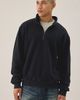 Standard Cloth Standard Cloth Washed Quarter Zip Sweatshirt in Black, Men's at Urban Outfitters - 1