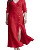 Standards & Practices Standards & Practices Button Front Slit Maxi Dress - 1