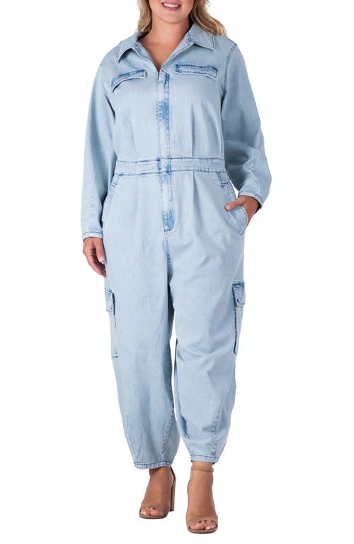 Standards & Practices Standards & Practices Cargo Long Sleeve Denim Jumpsuit