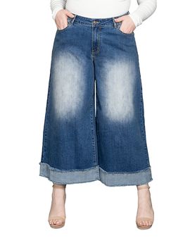 Standards & Practices standards & practices Cropped Wide Leg Jeans in Two Tone
