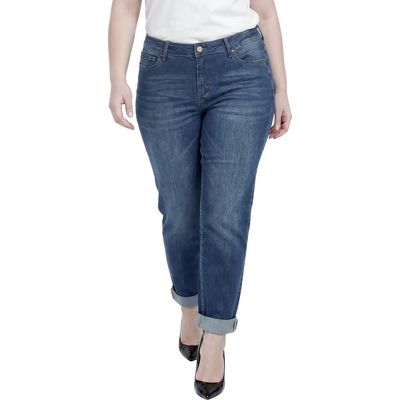 Standards & Practices Standards & Practices Cuffed High Waist Straight Leg Jeans