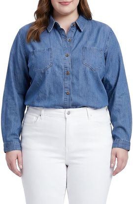 Standards & Practices Standards & Practices Denim Button-Up Shirt