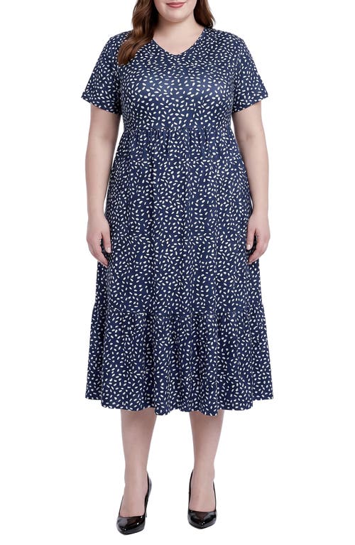 Standards & Practices Standards & Practices Dot Print Tiered Midi Dress