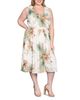 Standards & Practices standards & practices Floral Print Faux Wrap V Neck Midi Dress - 3