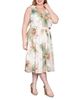 Standards & Practices standards & practices Floral Print Faux Wrap V Neck Midi Dress - 4