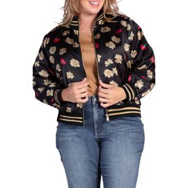 Standards & Practices Standards & Practices Naos Floral Satin Bomber Jacket