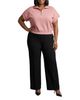 Standards & Practices standards & practices Plus High Neck Half Zip Short Sleeve Top - 2