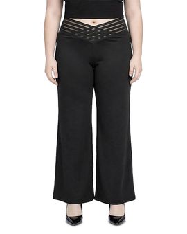 Standards & Practices standards & practices Plus Mesh V Waistband Palazzo Pants