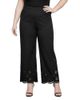 Standards & Practices standards & practices Plus Straight Leg Elastic Waist Eyelet Hem Pants - 1