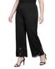 Standards & Practices standards & practices Plus Straight Leg Elastic Waist Eyelet Hem Pants - 4