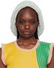 Stanley Raffington Stanley Raffington SSENSE Exclusive Blue & Off-White Crochet Beanie - 1