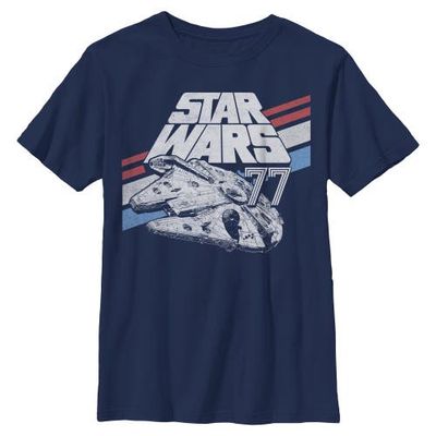 Star Wars Boys Star Wars Monochrome 77 Logo T Shirt