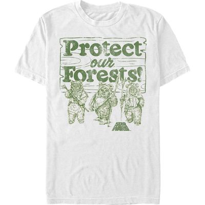 Star Wars Men's Star Wars Ewok Protect Our Forests Graphic Tee