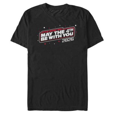 Star Wars Mens Star Wars May The Fourth 2026 Red Logo T Shirt