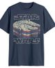 Star Wars Mens Star Wars Millennium Falcon Retro Multi Stripes T Shirt - 1
