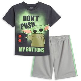 Star Wars Star Wars Baby Yoda The Mandalorian T-Shirt & Mesh Shorts Set