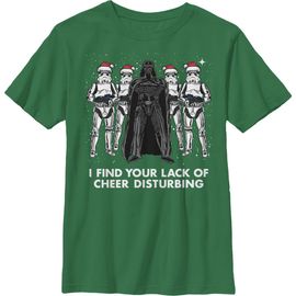 Star Wars Star Wars Boys' Vader Lack of Cheer Disturbing Short Sleeve Graphic T-Shirt